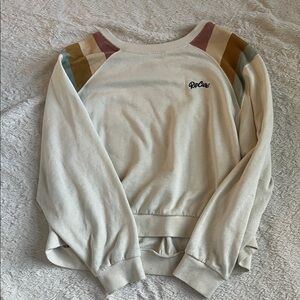 Rip Curl Cream Sweater with Multicolor Stripes